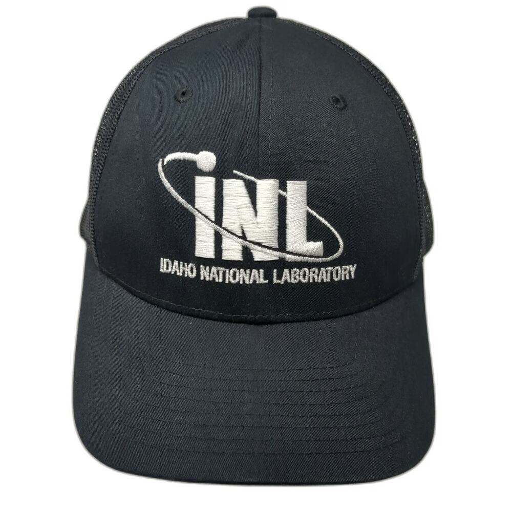 Idaho National Laboratory INL Trucker Hat Black One Size Snapback Mesh Back